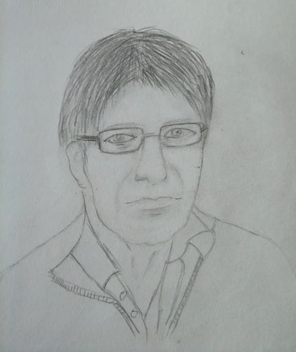 Lynne, Who's that man, pencil.